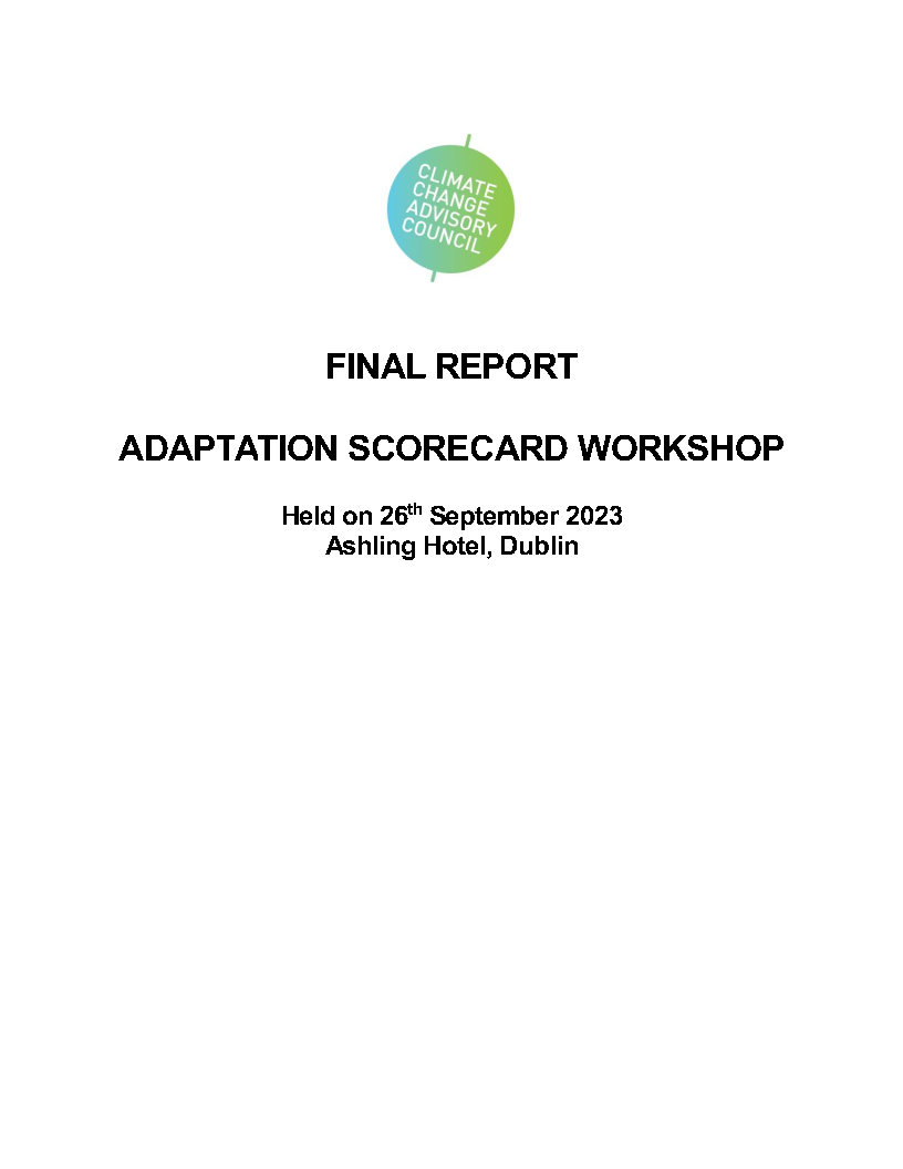 Final Scorecard Workshop Report